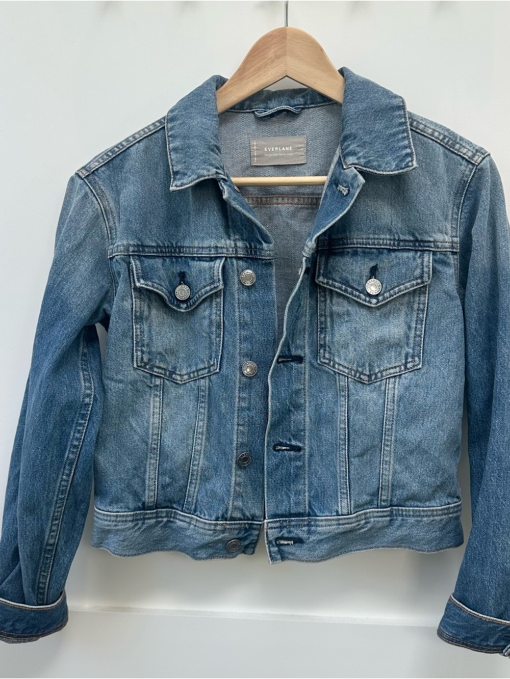 Everlane Shrunken Denim Jacket Size S